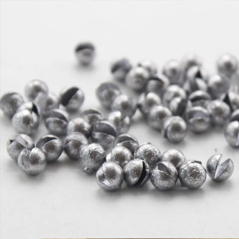 100pcs/bag Copper ABS Fishing Weights Removable Sinkers Lead Split Shot Weights for Lake Stream Ocean Boat Fishing Snapper