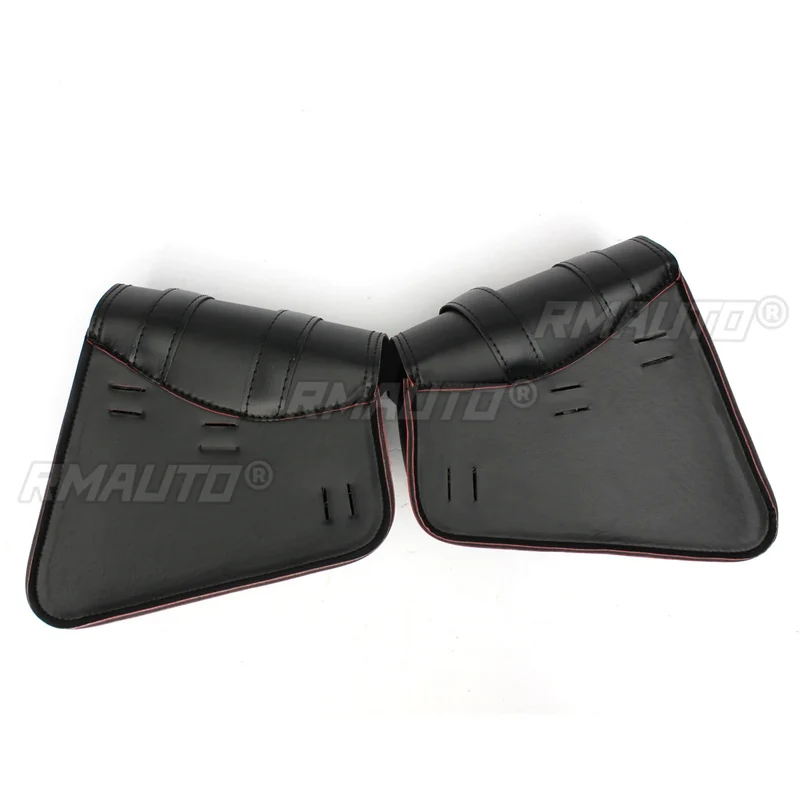 A Pair Universal PU Leather Saddle Bag Motorcycle Luggage Motorcycle Saddlebags Saddlebags Pouch for Harley Waterproof