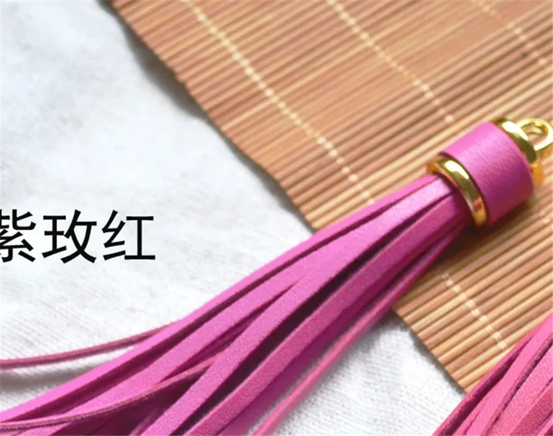 Length 10 cm Leather Tassel Artificial Leather Fringe for Festival Hangings Lantern Bag Bracelet Accessaries