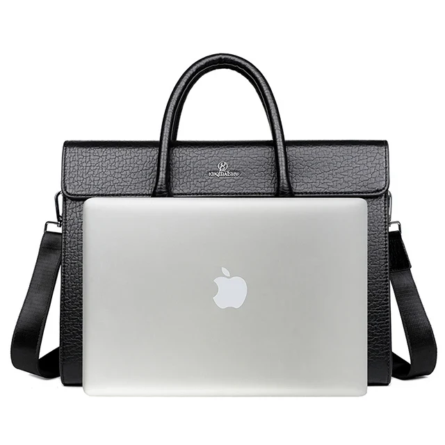 New Style OEM Men's High Quality Business Briefcase PU Leather Computer Soft Bag Single Shoulder Messenger