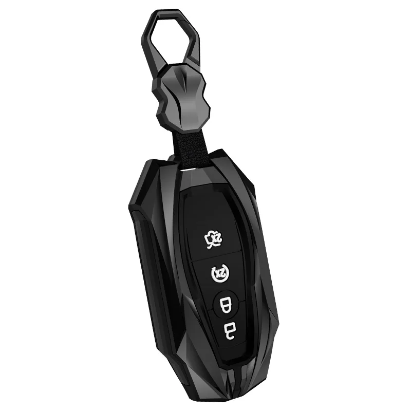 Zinc Alloy Leather Car Smart Key Case Bag High Quality Fit for Ford 2017/2018/2019/2020 F150/Explorer/MustangF55 Key Shell