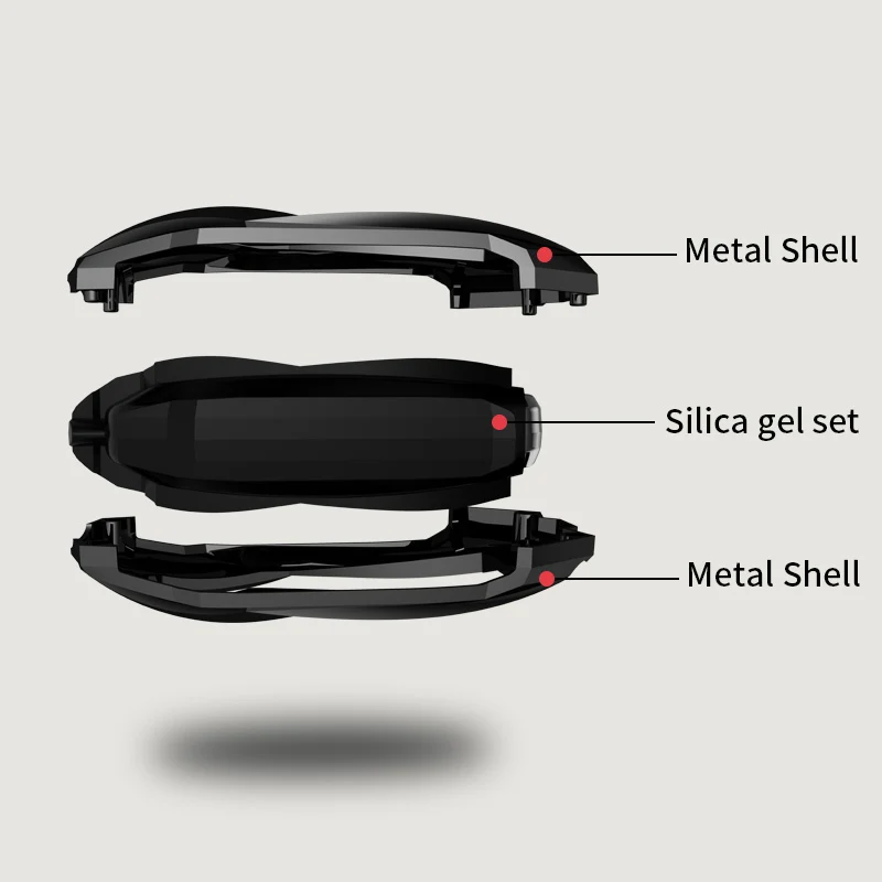 Zinc Alloy Leather Car Smart Key Case Bag High Quality Fit for Ford 2017/2018/2019/2020 F150/Explorer/MustangF55 Key Shell