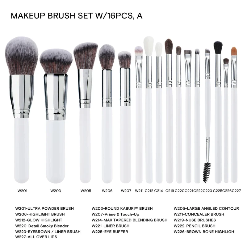 HMU Rich Stock Ship Fast Your Own Brand Best Quality Makeup Brush Professional Private Label Makeup Brush Set With Belt Bag