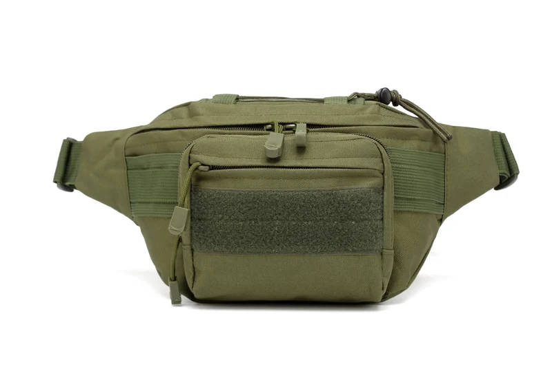 Camouflage Chest Daypack Single Crossbody Strap Waterproof Polyester Tactical Waist Bag for Outdoor Sports Zipper Closure