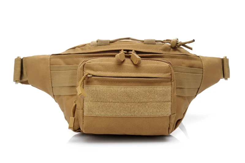 Camouflage Chest Daypack Single Crossbody Strap Waterproof Polyester Tactical Waist Bag for Outdoor Sports Zipper Closure