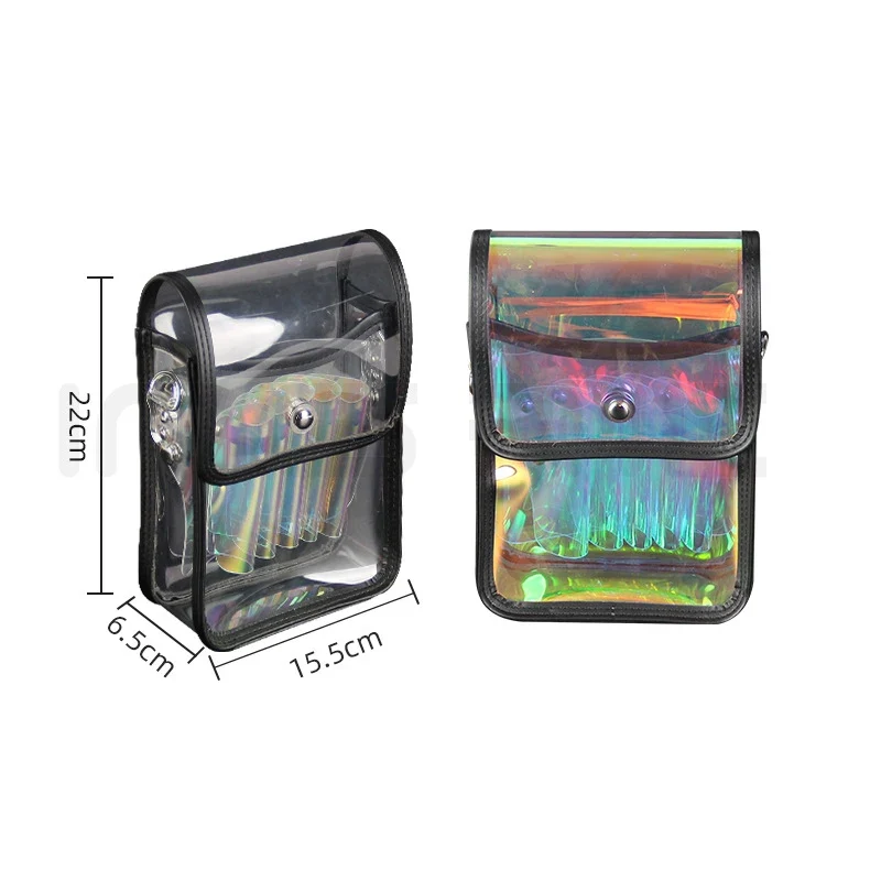 clear Jelly PVC Salon Barber Scissor Bag Transparency Scissors Pouch Barber Hairdressing Waist Bag Professional Grooming PVCtool