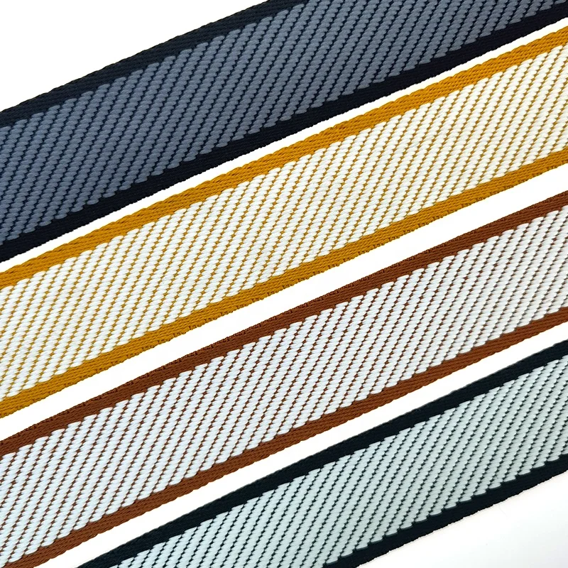 Factory Custom Jacquard Webbing Custom logo Polyester Webbing Bag Shoulder Belt Custom Clothing Accessories Webbing