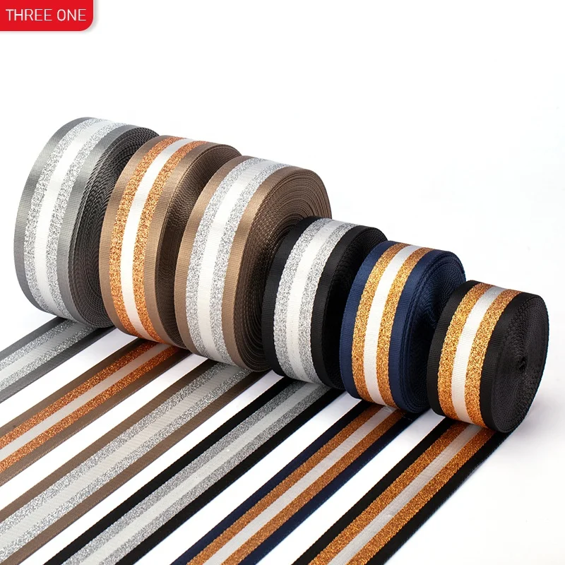 Factory Custom Jacquard Webbing Custom logo Polyester Webbing Bag Shoulder Belt Custom Clothing Accessories Webbing
