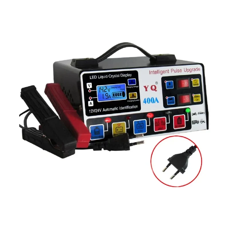 Adjustable Manual Car Battery Charger 12V 12A 24V 8A Universal Pulse Repair Trickle Lead Acid Battery Charger