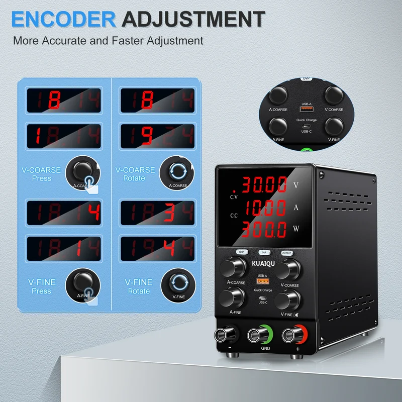 Factory SPS305S 30V 5A 150W Variable Lab Bench DC Regulator Power Supply OCP OVP Short Killer Single Output Battery Charger