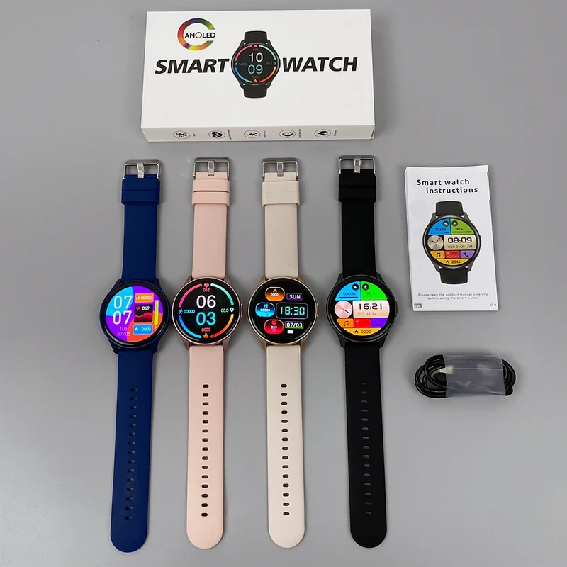 ZW60 1.43 Inch TFT Touch Screen Android Smart Watch Newest Model with Heart Rate Monitor GPS Navigation Compass IP67 Waterproof
