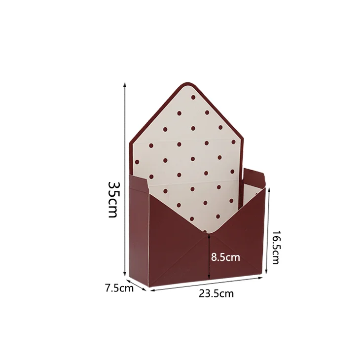 Yiwu China Suppliers Cheap Wholesale Folding Envelope Type Cardboard Paper Luxury Envelope Flower Packing Box for Mother's Day
