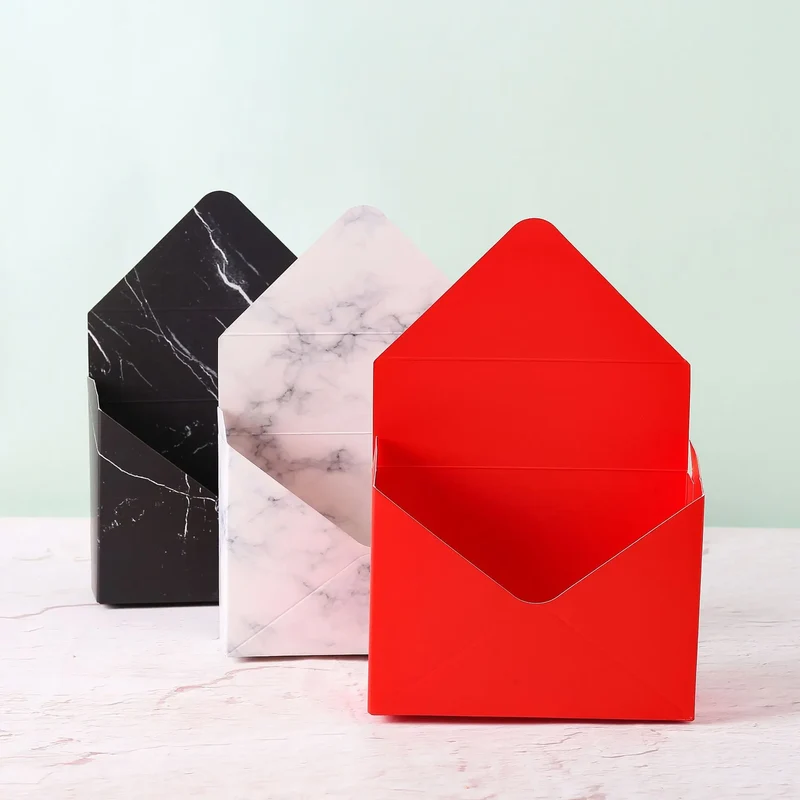 Yiwu China Suppliers Cheap Wholesale Folding Envelope Type Cardboard Paper Luxury Envelope Flower Packing Box for Mother's Day