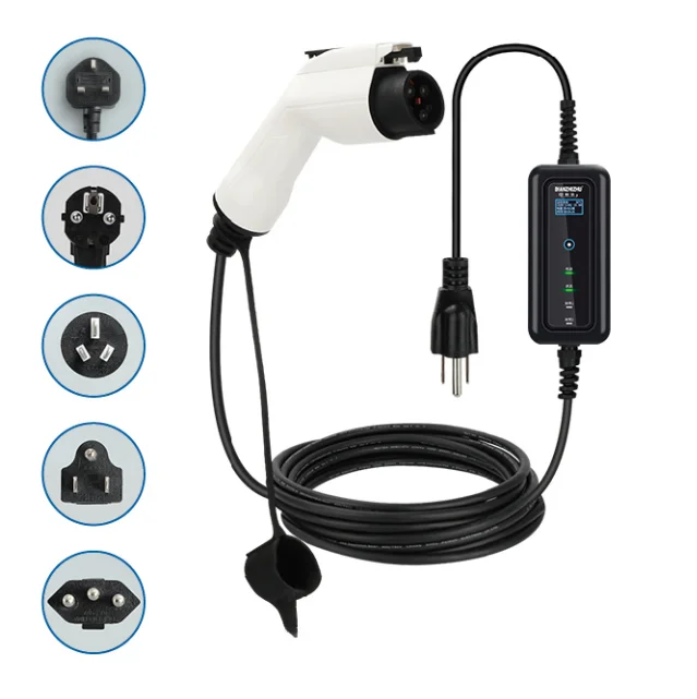 Type 1 to Type 2 Ev Charging Cable 8A/10A/13A/16A Ev Onboard 3.5kw Ev Charger Type 2 Electric Car Charging Stations