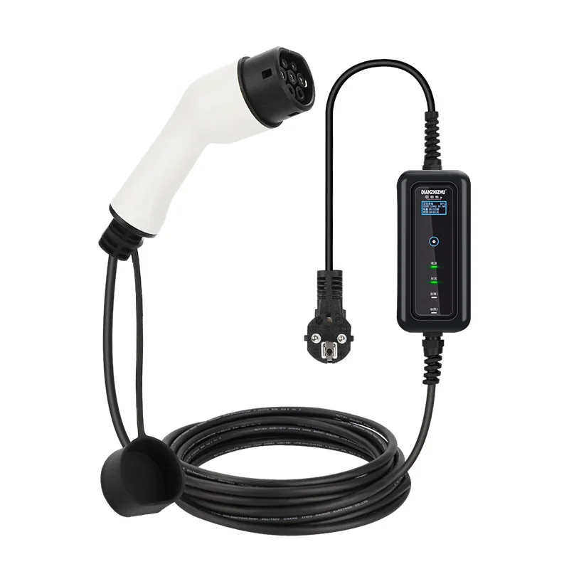 Type 1 to Type 2 Ev Charging Cable 8A/10A/13A/16A Ev Onboard 3.5kw Ev Charger Type 2 Electric Car Charging Stations