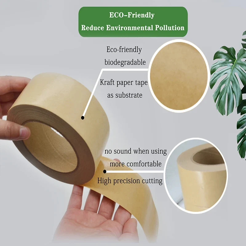 Wholesale Factory Custom PE Eco-Friendly Degradable Self Adhesive Packaging Kraft Paper Packing Tape