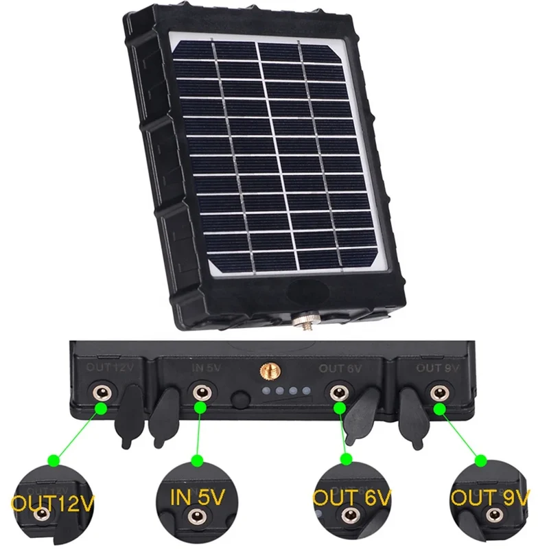 Small Mini Solar Panel Monocrystalline Battery Charger for Cctv Camera With 6v 9v 12v External Solar Power Panel Lithium 8000mah