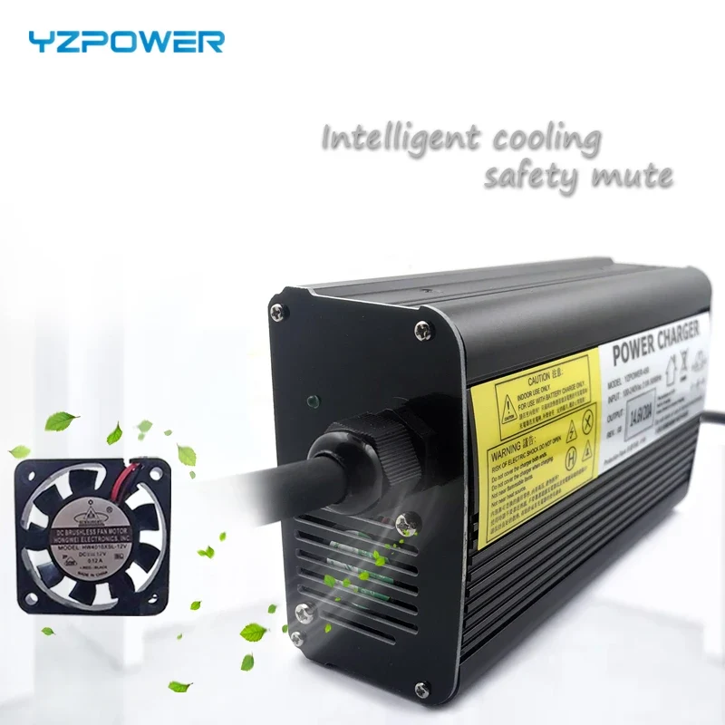 For YZPOWER 29.2v10a 8s Battery Charger for 24V 10A Lifepo4 Electric Standard Battery 2-Year AC with DC Port