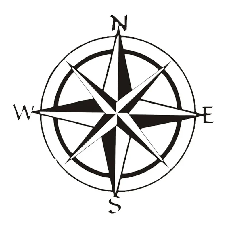 Compass Car Compass Stickers Laptop Vinyl Decal Notebook Car Truck Decor Vinyl Sticker Gift Die Cut Decals Latop Window Glass