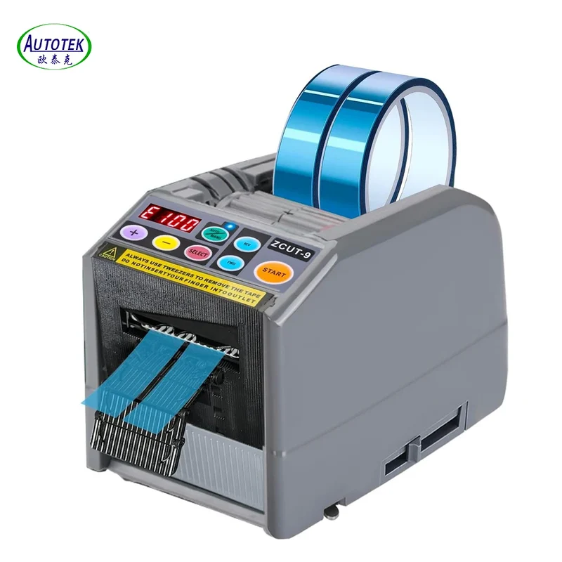 Autotek Wholesale ZCUT-9 6-60mm Width Automatic Tape Dispensers Packing Non Adhesive Electrical Tape Cutter Machine