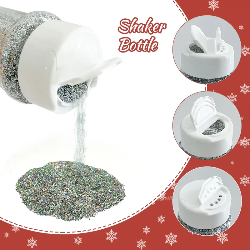 Local Stock 2OZ Shaker Packing Hexagon Shape Mix Chunky Glitter for Tumbler Nail Resin Christmas Decoration