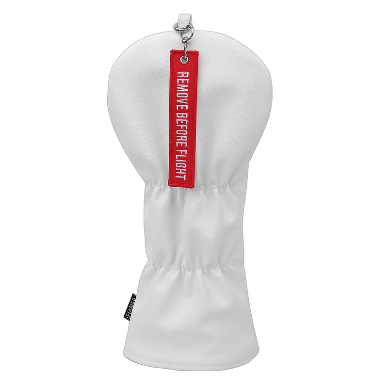 Drop Shipping Embroidery FULL SEND Red Tag Soft PU Synthetic Leather Airplane Applique Golf Headcover 460cc Driver Cover