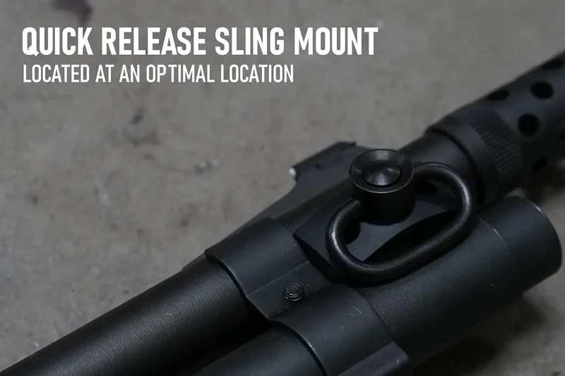 Hunting Quick Release 3-Slot Sling Swivel Mount Barrel Clamp with Aluminium Alloy Flashlight Light Mount