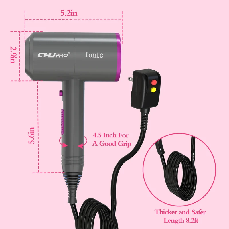 Wholesale Professional Salon Household Negative Ionic Hair Dryer 2000W AC Motor Hot Cool Hair Dryer With Diffuser