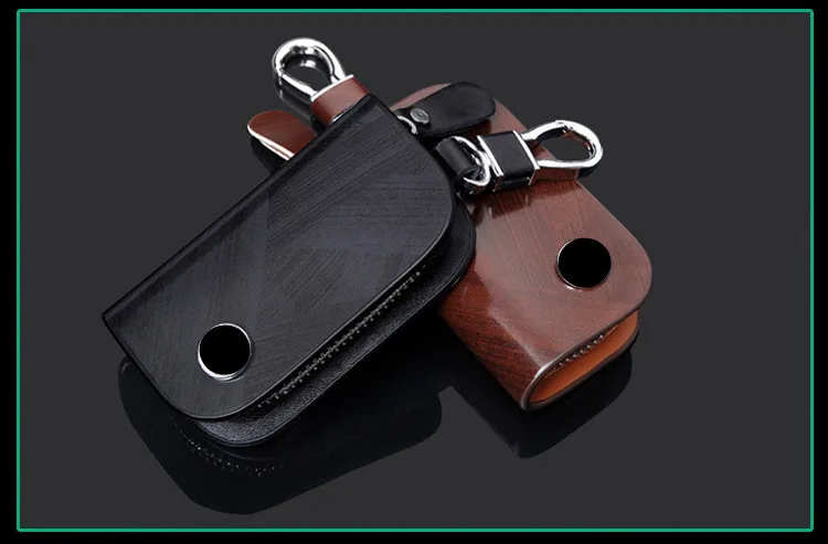 Universal Car Key Bag Cover Case Leather Key Wallet For Opel Chevrolet Jeep Hyundai Ford Mazda Nissan Infiniti Car Accessories
