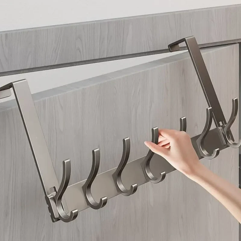 Door Behind Hook Storage Wall Hanging Clothes Hanger Coat Hook Punch-free Hanger Bedroom Kitchen Organizer Quick Installation