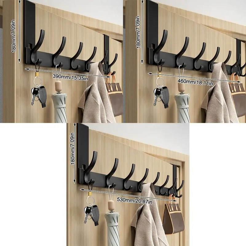 Door Behind Hook Storage Wall Hanging Clothes Hanger Coat Hook Punch-free Hanger Bedroom Kitchen Organizer Quick Installation
