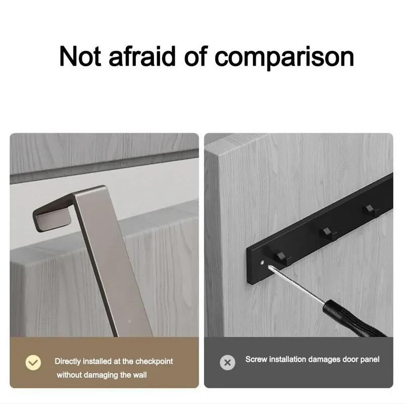 Door Behind Hook Storage Wall Hanging Clothes Hanger Coat Hook Punch-free Hanger Bedroom Kitchen Organizer Quick Installation