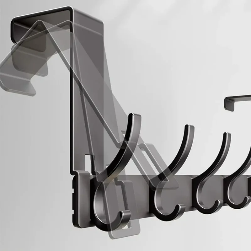 Door Behind Hook Storage Wall Hanging Clothes Hanger Coat Hook Punch-free Hanger Bedroom Kitchen Organizer Quick Installation