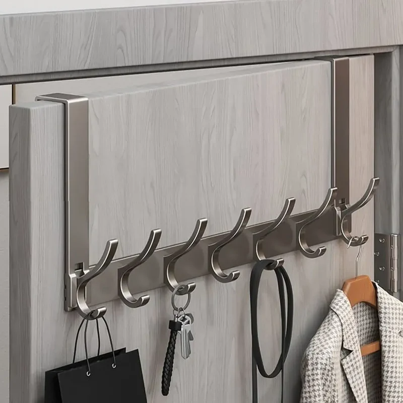 Door Behind Hook Storage Wall Hanging Clothes Hanger Coat Hook Punch-free Hanger Bedroom Kitchen Organizer Quick Installation