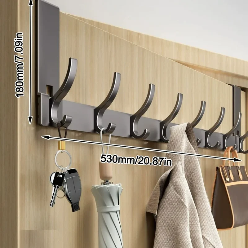Door Behind Hook Storage Wall Hanging Clothes Hanger Coat Hook Punch-free Hanger Bedroom Kitchen Organizer Quick Installation