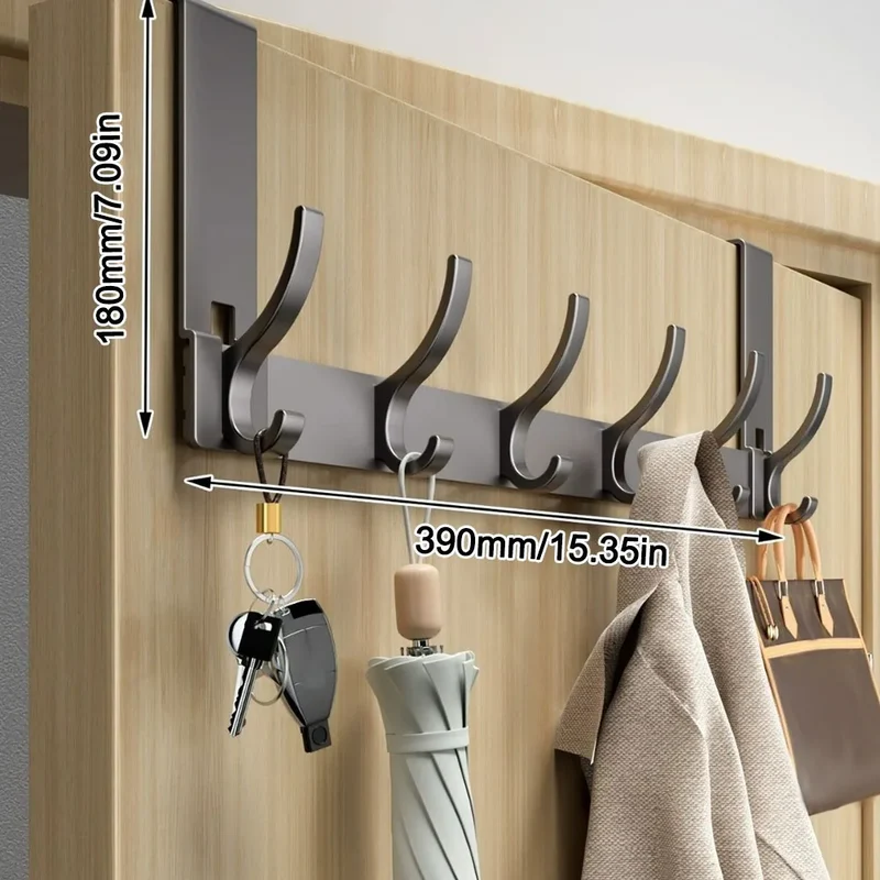 Door Behind Hook Storage Wall Hanging Clothes Hanger Coat Hook Punch-free Hanger Bedroom Kitchen Organizer Quick Installation