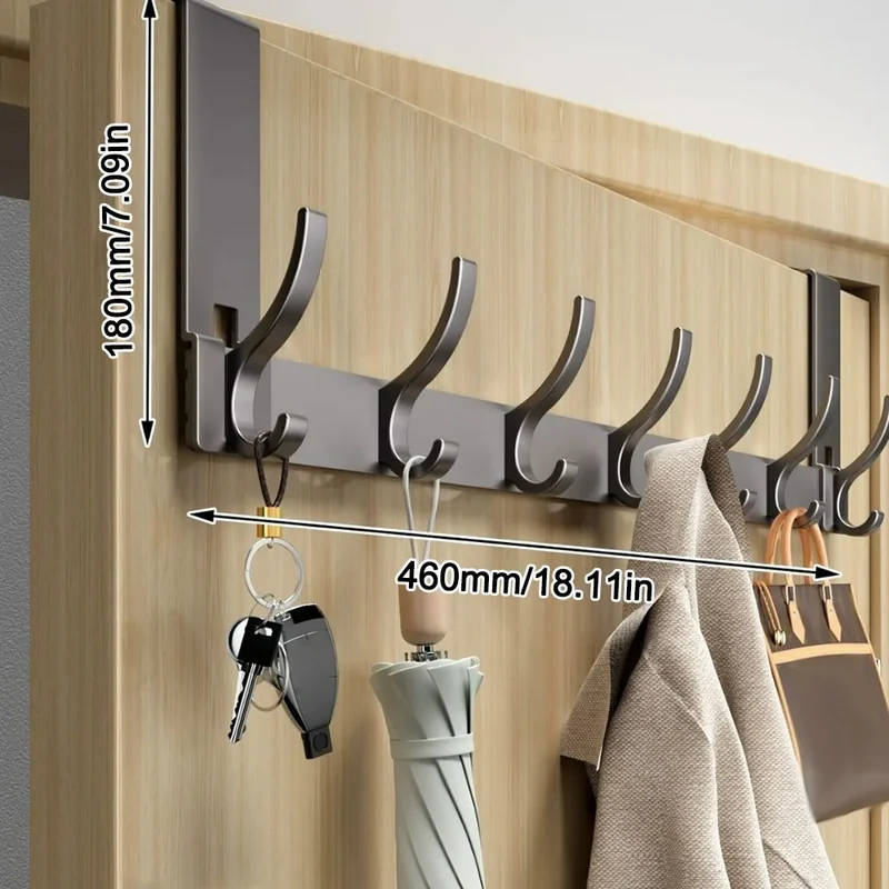 Door Behind Hook Storage Wall Hanging Clothes Hanger Coat Hook Punch-free Hanger Bedroom Kitchen Organizer Quick Installation