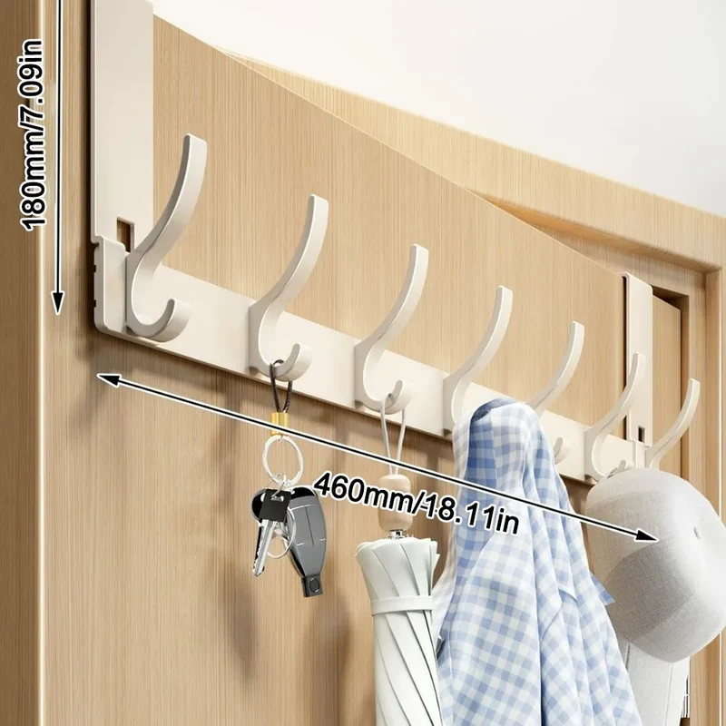 Door Behind Hook Storage Wall Hanging Clothes Hanger Coat Hook Punch-free Hanger Bedroom Kitchen Organizer Quick Installation