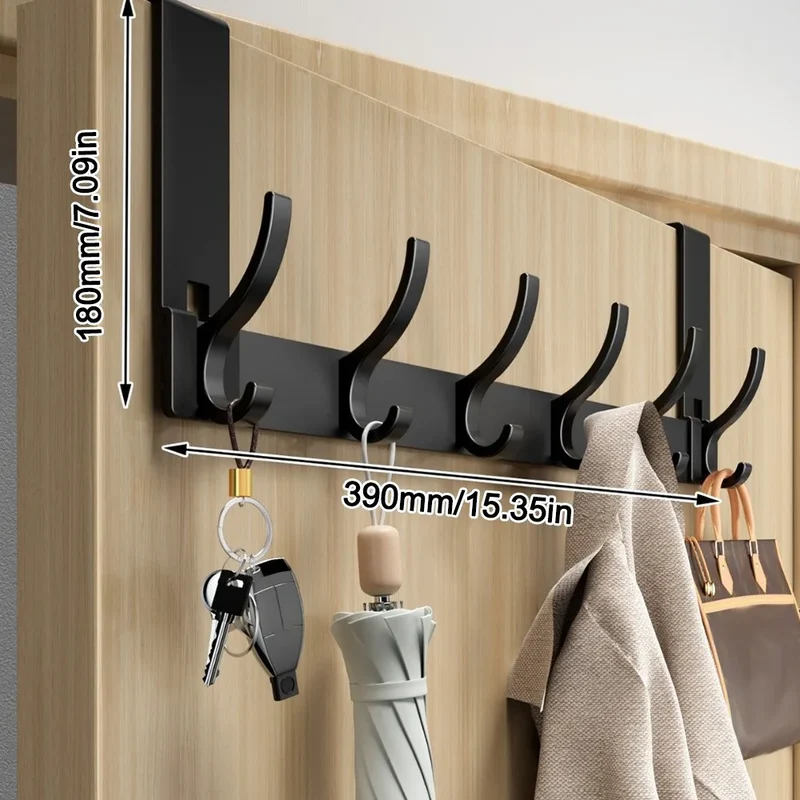 Door Behind Hook Storage Wall Hanging Clothes Hanger Coat Hook Punch-free Hanger Bedroom Kitchen Organizer Quick Installation