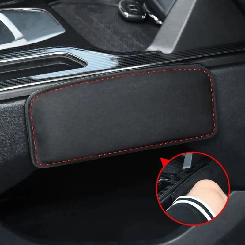Comfortable Suede Car Pillow Car Knee Pad Auto Cushion Elastic Memory Foam Leg Pad Headrest In The Car Accessories