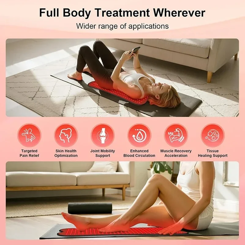 210pcs LED Bead Red Light Belt Red Infrared Light Therapy Pad LED Beauty Devices for Face and Body Back Knee Hands Feet Relief