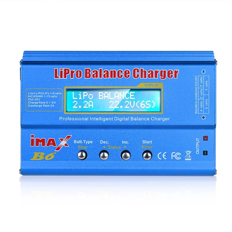 HTRC Imax B6 80W Battery Charger Lipo NiMh Li-ion Ni-Cd Digital RC IMAX B6 Lipro Balance Charger Discharger Without Adapter