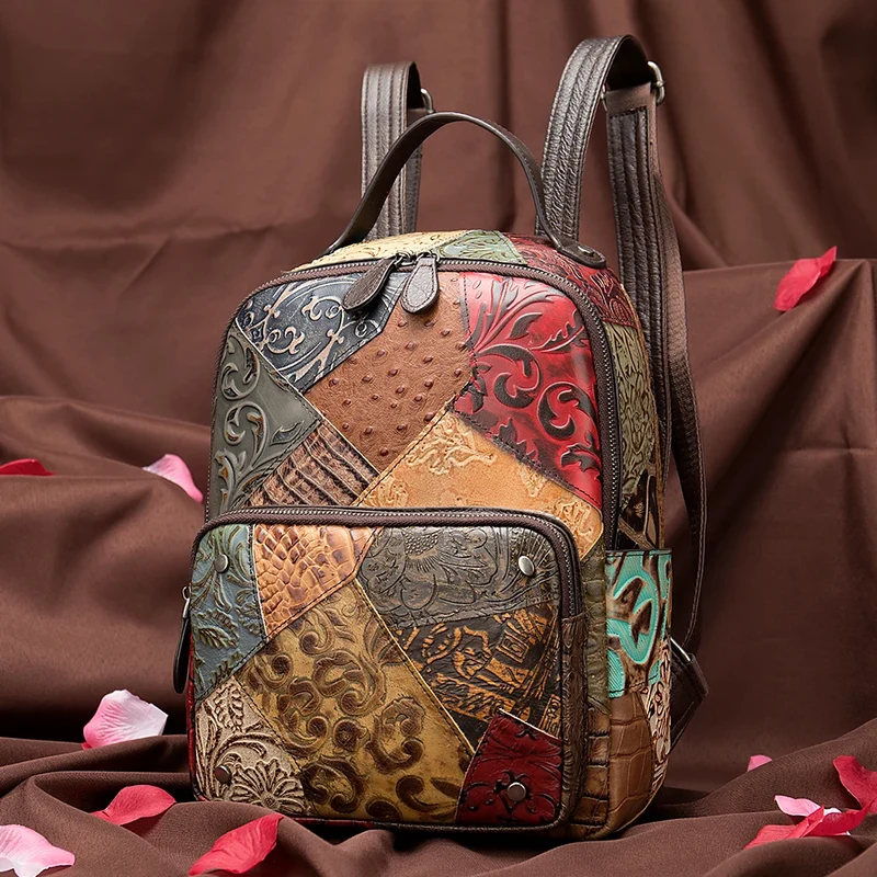 Marrant Genuine Leather Vintage Girls Backpack High-quality Large-capacity Woman Backpack Luxury Leather Backpack