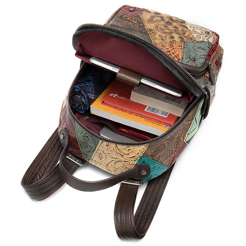 Marrant Genuine Leather Vintage Girls Backpack High-quality Large-capacity Woman Backpack Luxury Leather Backpack