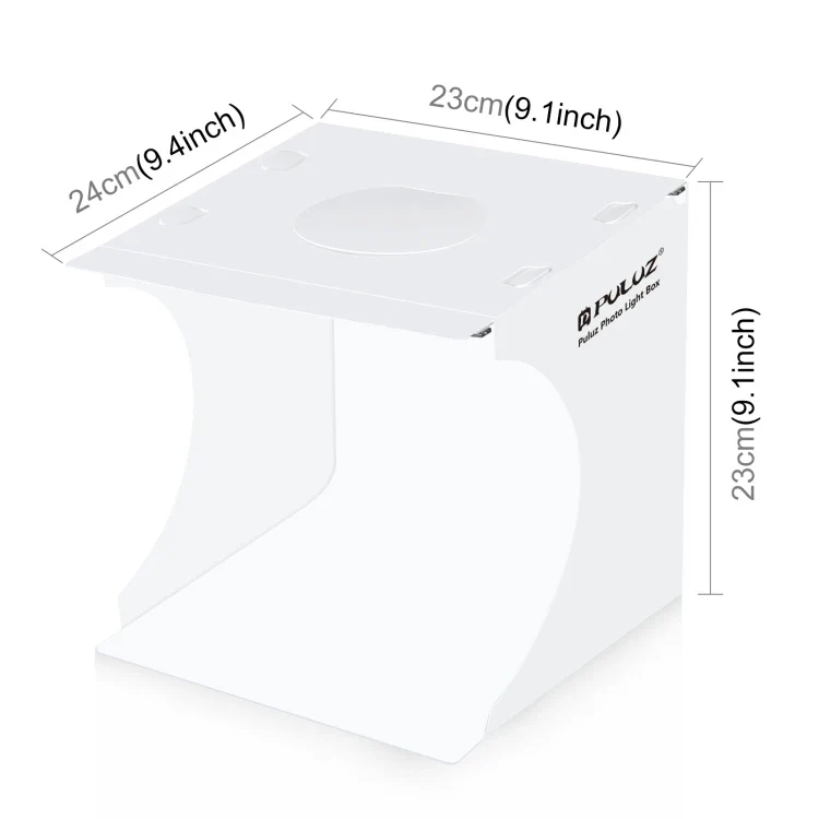 Same Day Shipment PULUZ 20cm Folding Portable 550LM Light Photo Lighting Studio Shooting Tent Box Kit with 2 Colors Backdrops