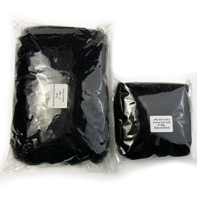 HOHO DREADS Largre Packing Cheveux Nature Wholesale Afro Kinky Bulk Human Hair for Women