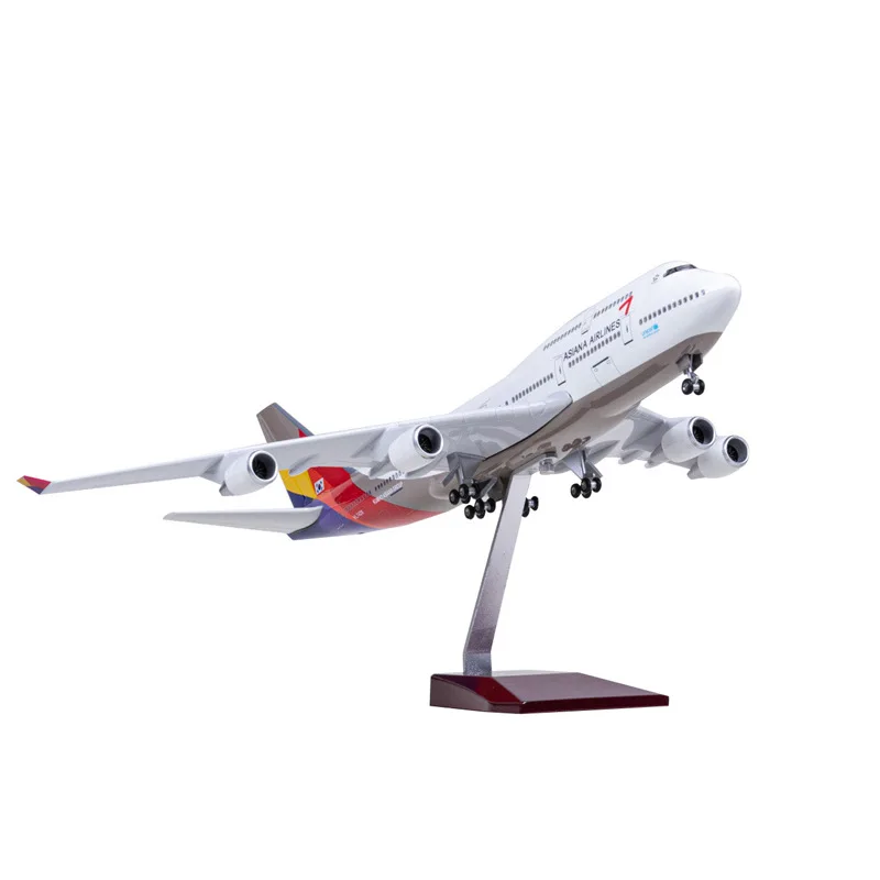 Wholesale 47cm 1:150 Diecast Airplanes Model Boeing B747 Plane Model ASIANA 747 Airplane Aircraft Toy Kids Gift