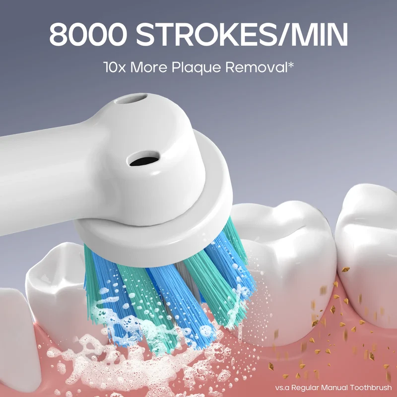 SEAGO Rotating Electric Toothbrush 30 Days Lasting Adults Smart Tooth Brush 8000 Strokes/Min 700mAh Lithium Battery IPX7 SG2603