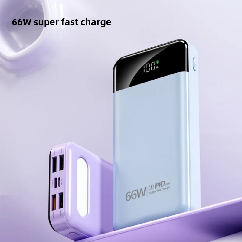 High Quality Portable Big Capacity 26800 Mah LED Digital Display 4USB Type-C Output PD22.5W Fast Charging Power Bank 26800mAh