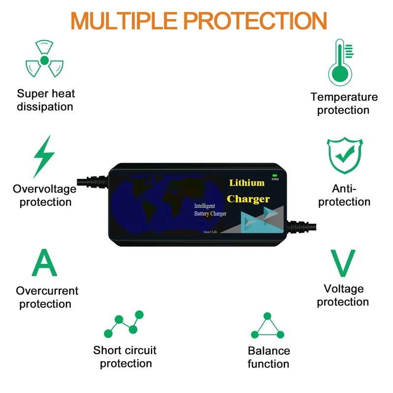 Best Sale 24v 72v 48v 36v Charger Scooter Golfcart Electric Motorcycle Ebike Charger Lithium Battery Charger
